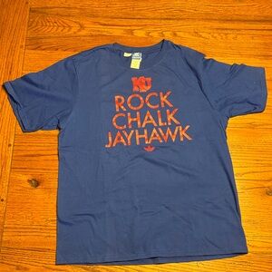 adidas Blue Tee with Red Graphic